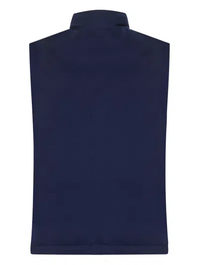 Brunello Cucinelli Blue Wool Canvas Padded Vest