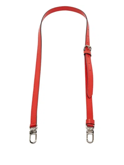 Pre-owned Louis Vuitton Leather Shoulder Strap In Red