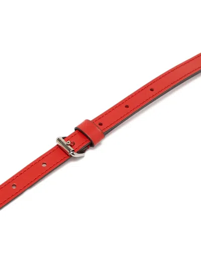 Pre-owned Louis Vuitton Leather Shoulder Strap In Red