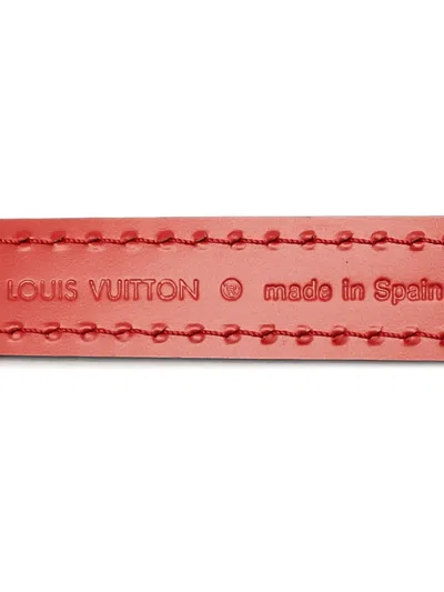 Pre-owned Louis Vuitton Leather Shoulder Strap In Red