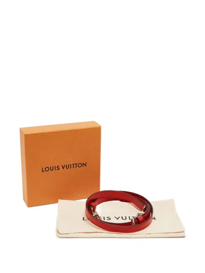Pre-owned Louis Vuitton Leather Shoulder Strap In Red