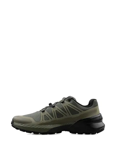 Salomon Peak Gore Tex Textured-panel Trail Sneakers In Green