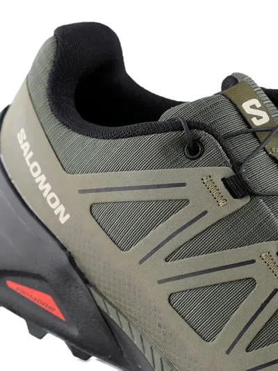 Salomon Peak Gore Tex Textured-panel Trail Sneakers In Green