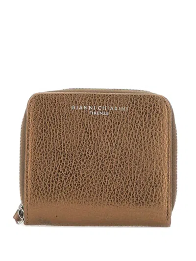 Gianni Chiarini Zip-around Logo-detail Wallet In Brown