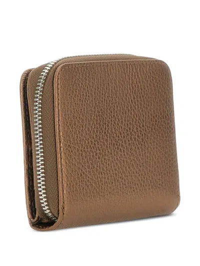 Gianni Chiarini Zip-around Logo-detail Wallet In Brown