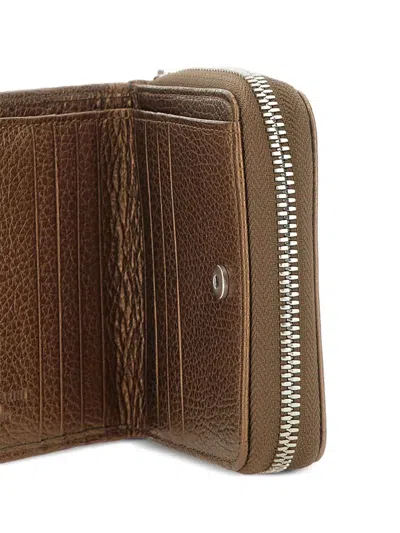 Gianni Chiarini Zip-around Logo-detail Wallet In Brown