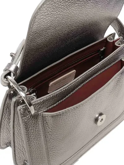 Coccinelle C-me Metallic Leather Tote Bag
