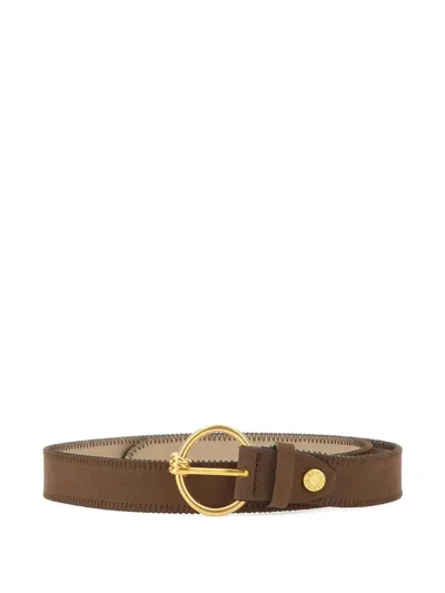 Gianni Chiarini Buckle Suede Belt In Brown