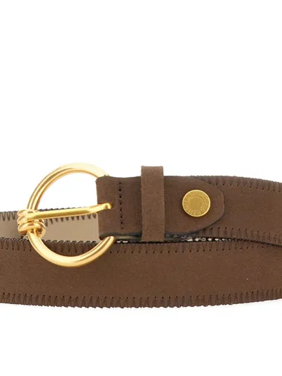 Gianni Chiarini Buckle Suede Belt In Brown