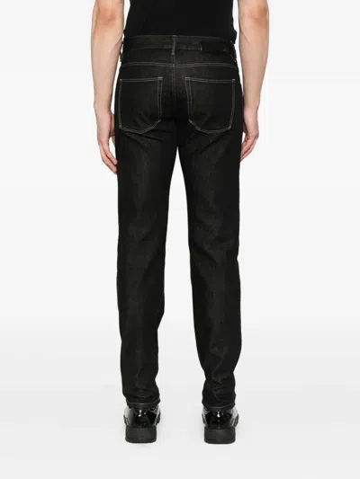Giorgio Armani Contrast-stitching Jeans In Black
