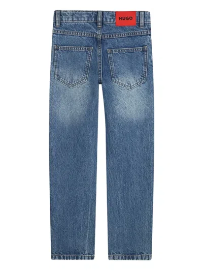 Hugo Boss Faded Jeans In Blue