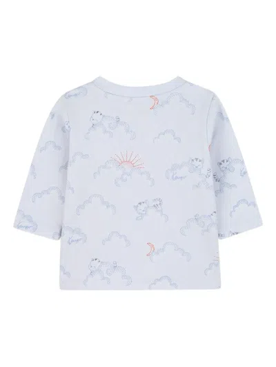 Kenzo Cloud-print Trouser And Sweatshirt Set In Blue