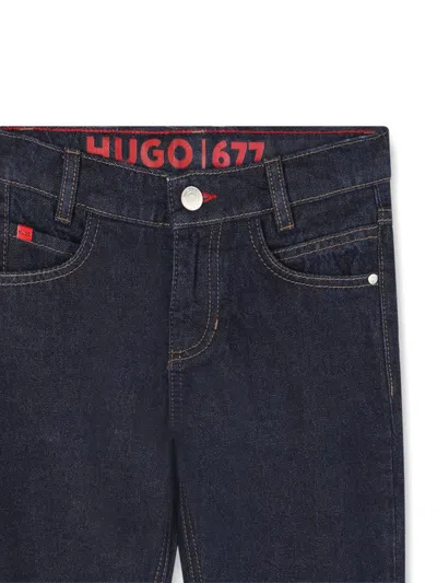 Hugo Boss Logoi-patch Jeans In Blue