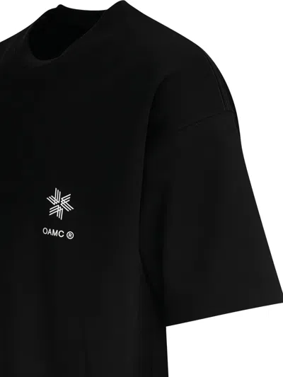 Goldwin Oamc Logo-print Cotton T-shirt In Black