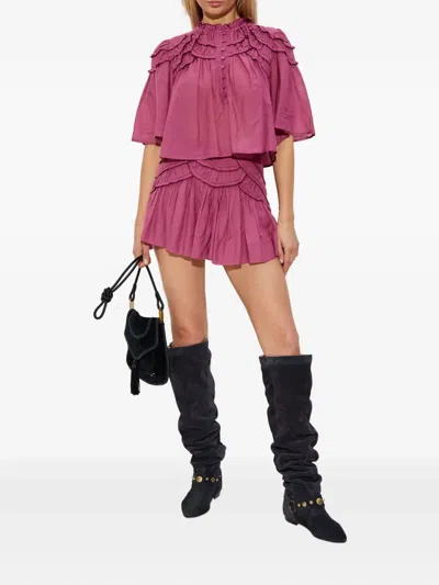 Isabel Marant Étoile Carmen Crop Ruffle Top