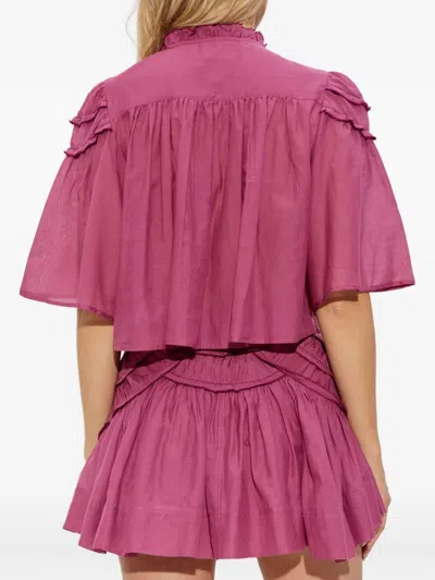 Isabel Marant Étoile Carmen Crop Ruffle Top