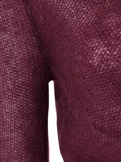 Twinset Twin-set Long Sleeve Sweater In Burgundy