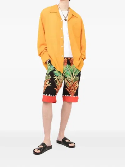 Endless Joy Date Palm Motif-print Bermuda Shorts In Multi