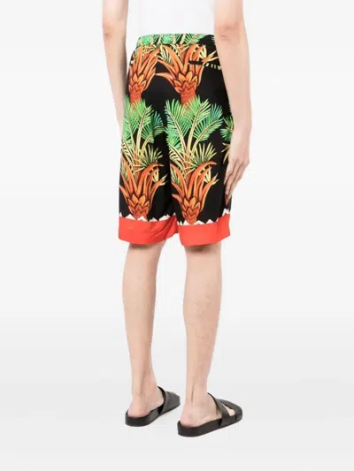 Endless Joy Date Palm Motif-print Bermuda Shorts In Multi