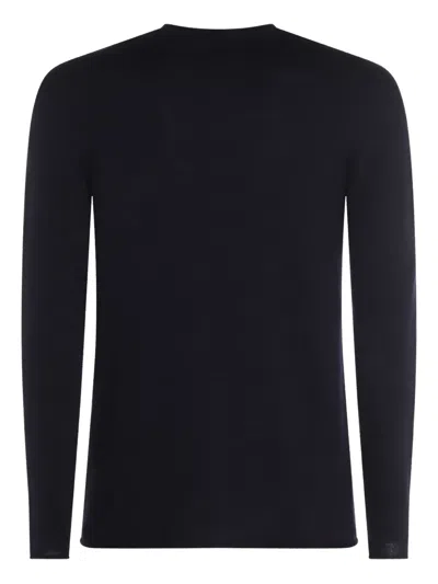 Giorgio Armani Timeless Crewneck Sweater With Long Sleeves In Black