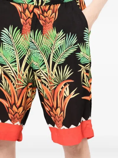 Endless Joy Date Palm Motif-print Bermuda Shorts In Multi
