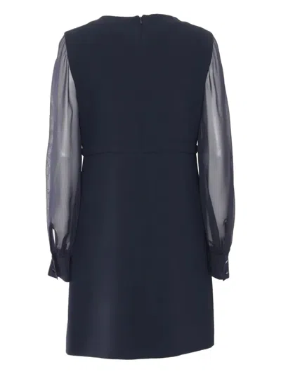 Max Mara Ritmo Midi Dress With Sheer Sleeves In Pink