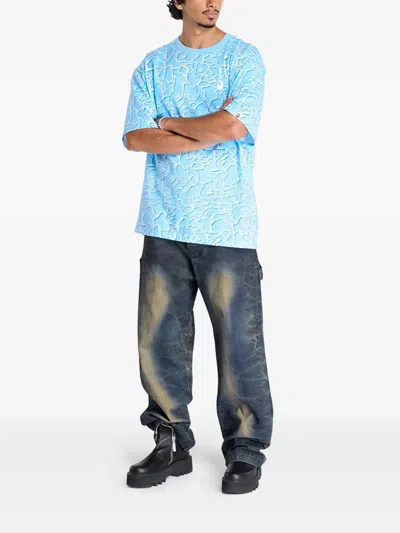 A Bathing Ape Pattern T-shirt In Blue