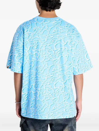 A Bathing Ape Pattern T-shirt In Blue