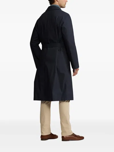 Ralph Lauren Wool Trench Coat In Brown