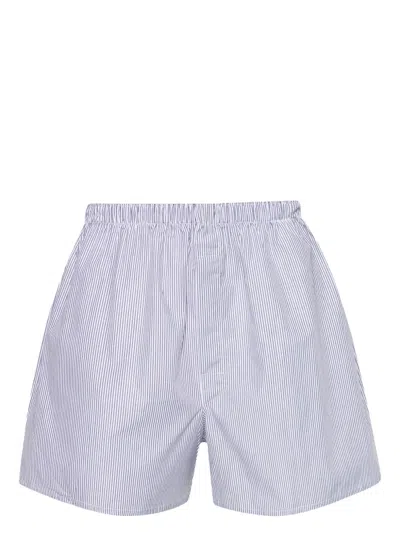 Sunspel Pinstriped Cotton Boxer Shorts