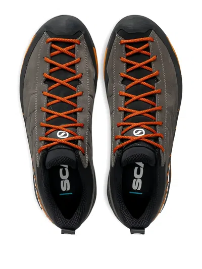 Scarpa Lace-up Suede Trainers In Gray