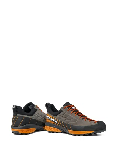 Scarpa Lace-up Suede Trainers In Gray