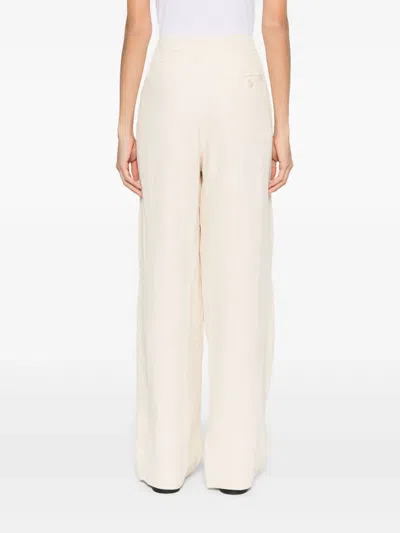 Stella Mccartney Pleated Trousers In Neutral