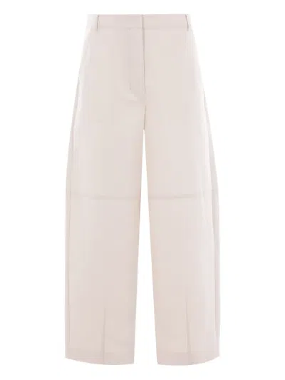 S Max Mara Panelled Canvas Trousers