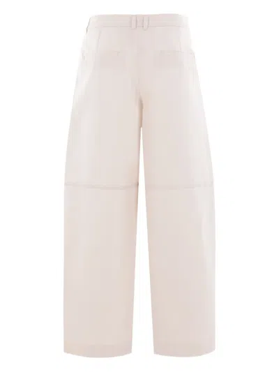 S Max Mara Panelled Canvas Trousers