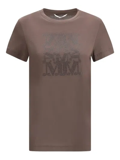 Max Mara Crystal-embellished T-shirt In Black