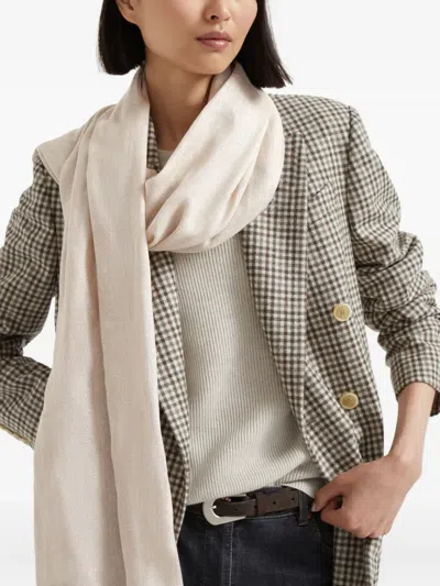 Brunello Cucinelli Fringed Cashmere-silk Blend Scarf