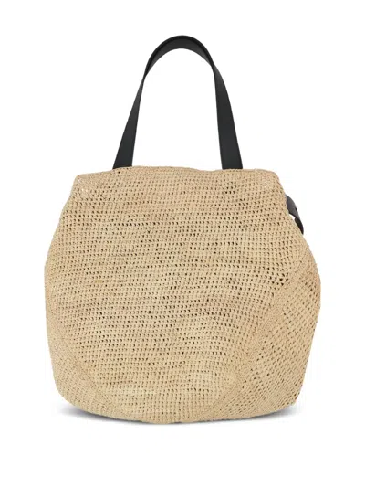 Loewe Mini Punch Hole Rafia-crochet Cross Body Bag In Multi