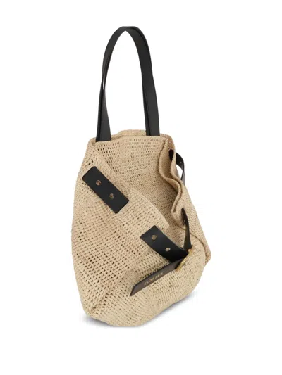 Loewe Mini Punch Hole Rafia-crochet Cross Body Bag In Multi