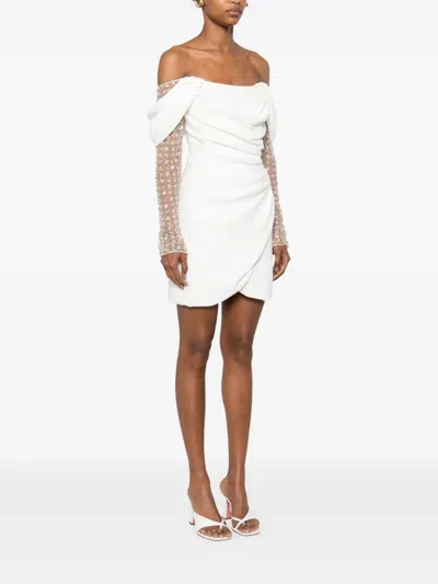 Costarellos Nandi Midi Dress In Neutral