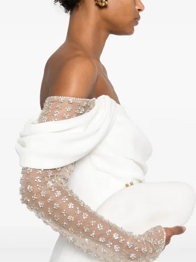 Costarellos Nandi Midi Dress In Neutral