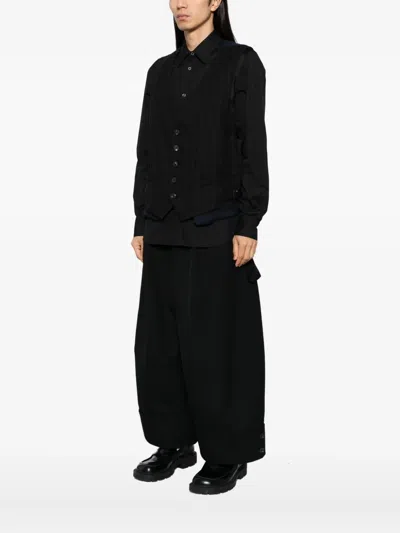 Ziggy Chen Striped Waistcoat In Blue