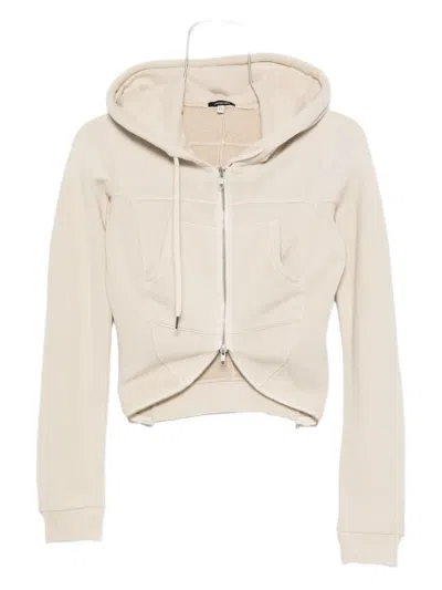 R13 Cropped Zip-up Hoodie