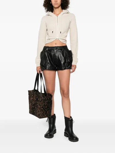 R13 Cropped Zip-up Hoodie