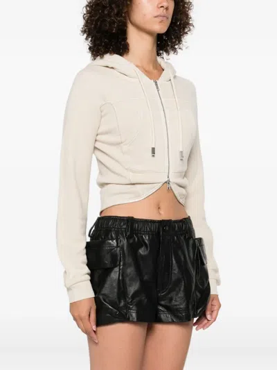 R13 Cropped Zip-up Hoodie