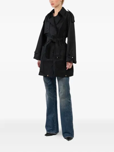 Dorothee Schumacher Belted Double-breasted Trench Coat In Black