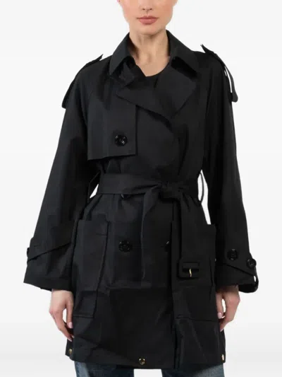 Dorothee Schumacher Belted Double-breasted Trench Coat In Black