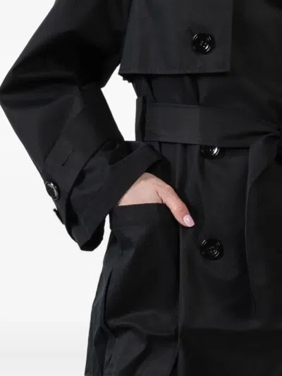 Dorothee Schumacher Belted Double-breasted Trench Coat In Black