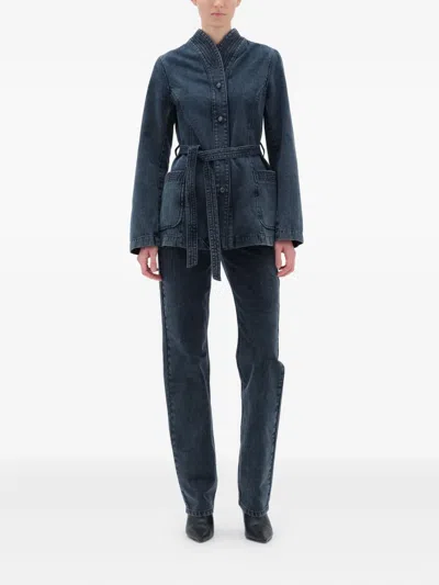 Remain Birger Christensen Belted Pocket Denim Jacket