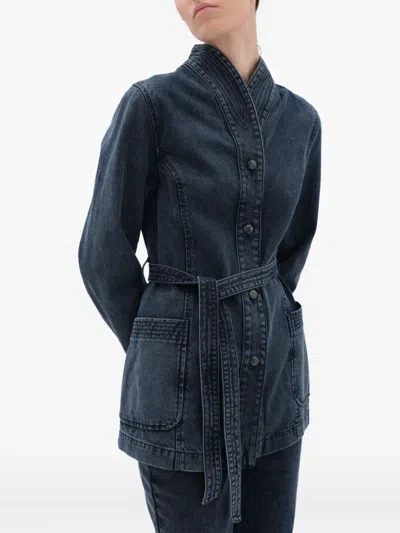 Remain Birger Christensen Belted Pocket Denim Jacket